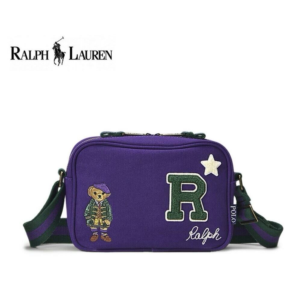 Polo Ralph Lauren RRL Bear Royal Purple Shoulder Bag Pack New Tags FAST SHIP